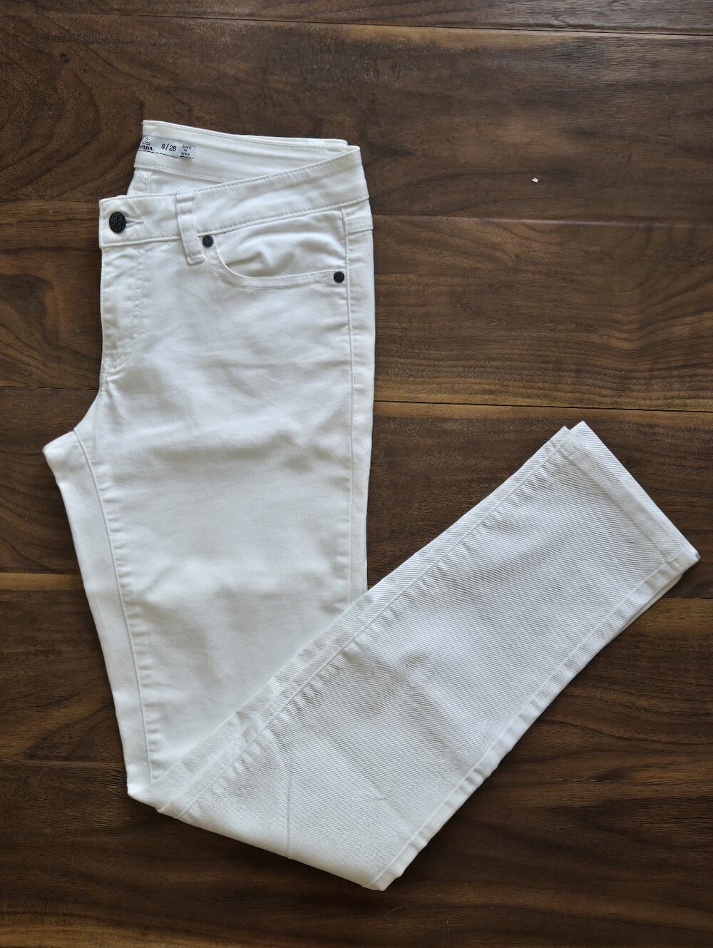 Prana Kara Womens Slim Fit Jeans in White Size 6